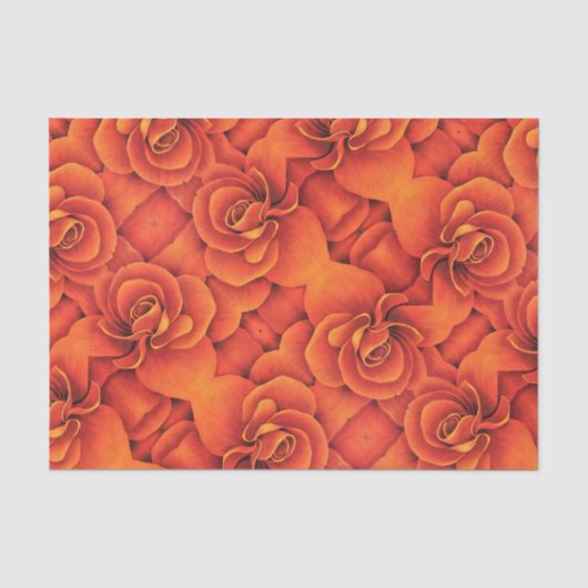 Gewebepapier - Orange Begonia Seidenpapier (Vorderseite)