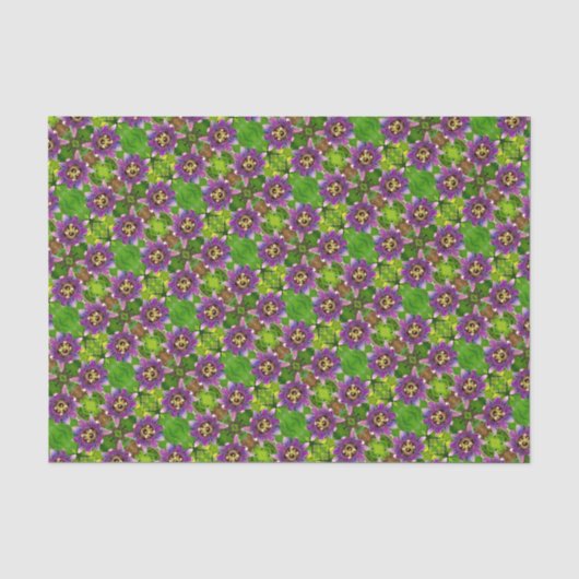 Gewebepapier - Passionsweine-Blume Seidenpapier (Vorderseite)