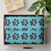 Gewebepapier "Paws and Hearts" Seidenpapier (Geschenk)