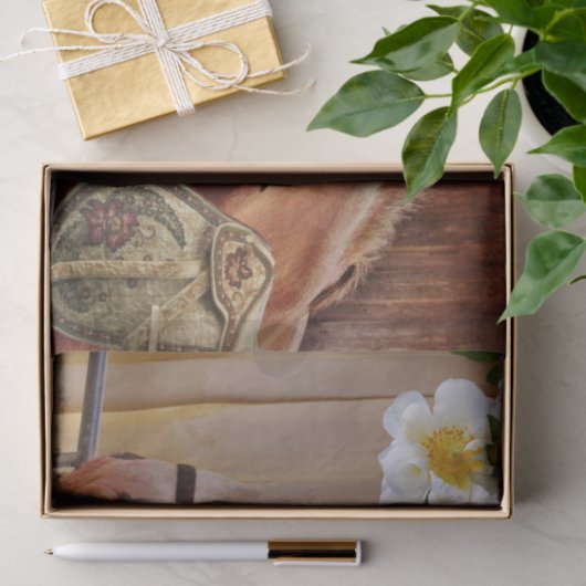 Gewebepapier Pferdeblume Seidenpapier (Geschenk)