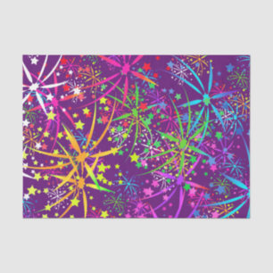 Gewebepapier Regenbogenfeuerwerk Stern lila Seidenpapier