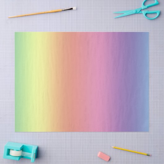Gewebepapier - Regenbogenstreifen (Vert.) Seidenpapier (Basteln)