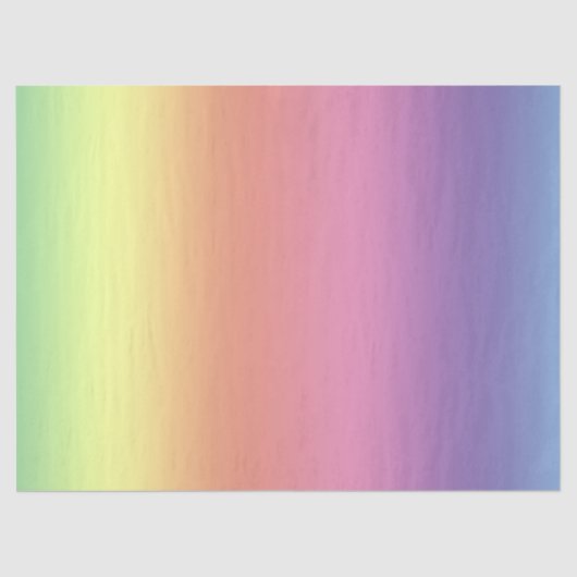 Gewebepapier - Regenbogenstreifen (Vert.) Seidenpapier (Vorderseite)