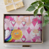 Gewebepapier Rosa Flamingo Rainbow Sun Seidenpapier (Geschenk)