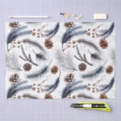 Gewebepapier Rustikales Wald Winter Boho Seidenpapier (Handwerk)