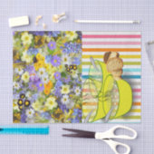 Gewebepapier Streifen Blumensuppe Seidenpapier (Handwerk)