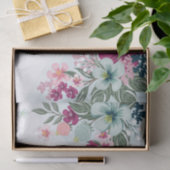 Gewebepapier umhüllen tropische Blume auf blauem O Seidenpapier (Geschenk)