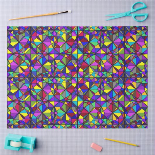 Gewebepapier - verklebter Glasschau - HAMbyWG Seidenpapier (Basteln)