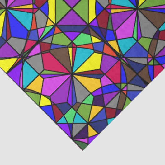 Gewebepapier - verklebter Glasschau - HAMbyWG Seidenpapier (Ausschnitt)