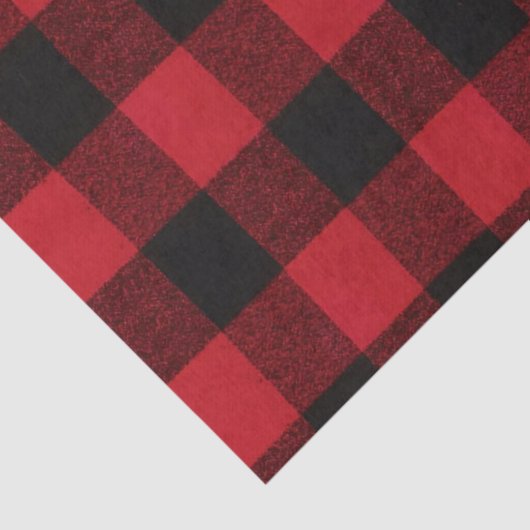Gewebepapier Wrapper Red Buffalo Kariert Black Seidenpapier (Ausschnitt)