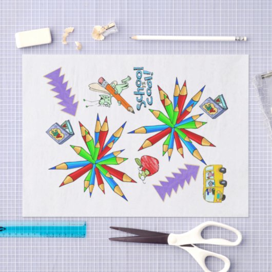 Gewebepapier Zurück zur Schule Cool Seidenpapier (Handwerk)