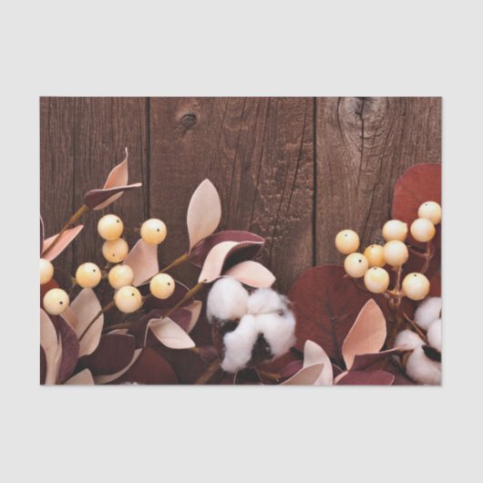 Gewebeschleife für Baumwolle auf dunklem Holz S Seidenpapier (Vorderseite)