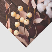 Gewebeschleife für Baumwolle auf dunklem Holz S Seidenpapier (Ausschnitt)