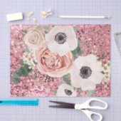 Gewebeschleife Geometrische Rose Glitter Seidenpapier (Handwerk)