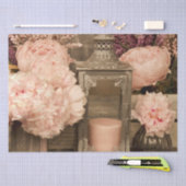 Gewebewrap Qty 2 Peonies, Lanterns und Crates Seidenpapier (Handwerk)