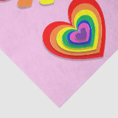 Gewebpapier aus Regenbogenherzen Seidenpapier (Ausschnitt)