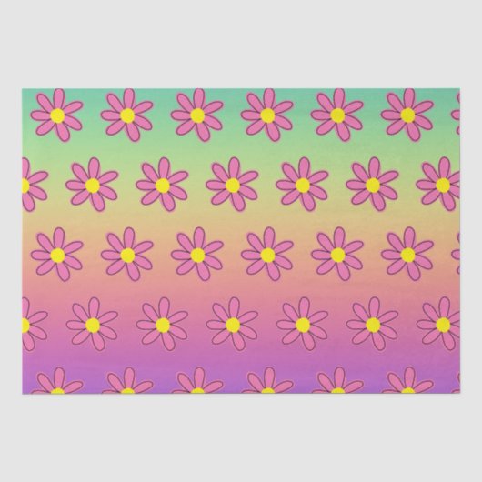 Gewebpapier für Regenbogen und Blume Seidenpapier (Vorderseite)