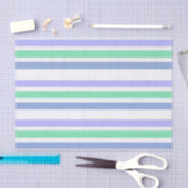 Gewebpapier Streifen blau grün Seidenpapier (Handwerk)