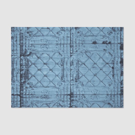 Gewebpapier ummantelt rustikale Zinndeckeldecke Seidenpapier (Vorderseite)