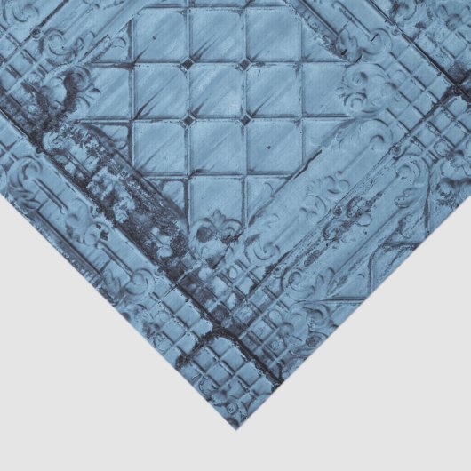 Gewebpapier ummantelt rustikale Zinndeckeldecke Seidenpapier (Ausschnitt)