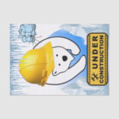 Gewebspapellbär in Bauwolken Seidenpapier (Vorderseite)