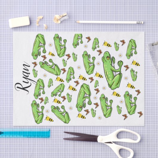 Gewebspapellfrösche Seidenpapier (Handwerk)