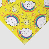 Gewebspapier Regenbogen Sonnenwolken Gelb Seidenpapier (Ausschnitt)