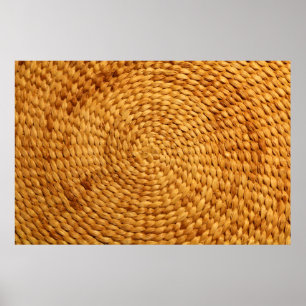 gewebte Bast Hintergrundtextur braun Poster