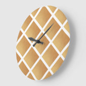Gewebte Brauntöne Große Wanduhr (Winkel)