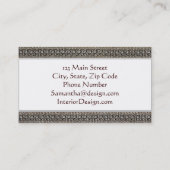 Gewebte, elegante Visitenkarte (Rückseite)