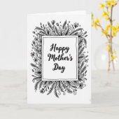 Gewebte Frohe Muttertags Karte (Gelbe Blume)