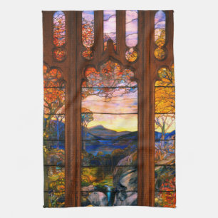 Gewebte Glasfenster Viktorianisch elegante Geschirrtuch