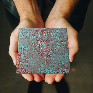 Gewebte Kupfer Patina Zement Texturierte Damaske Fliese