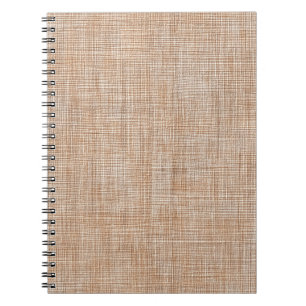 Gewebte Leinenstofftextur in warmem Naturbeige Notizblock