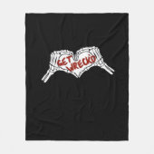 Gewebte Skelettfaust Fleecedecke (Vorderseite)