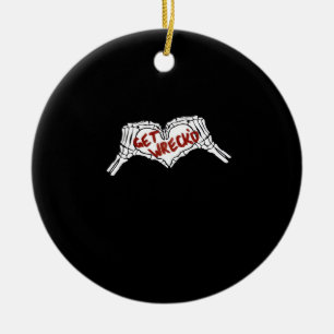 Gewebte Skelettfaust Keramik Ornament