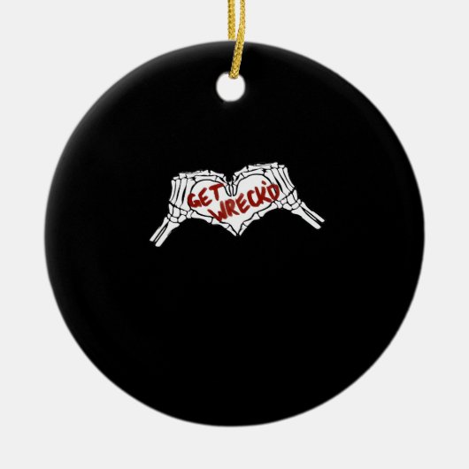 Gewebte Skelettfaust Keramik Ornament (Vorne)