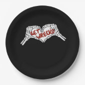 Gewebte Skelettfaust Pappteller (Vorderseite)