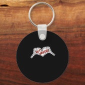 Gewebte Skelettfaust Schlüsselanhänger (Vorderseite)