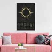 Gewebte Solare Essenz Fine Art Leinwand (Insitu (Wohnzimmer))