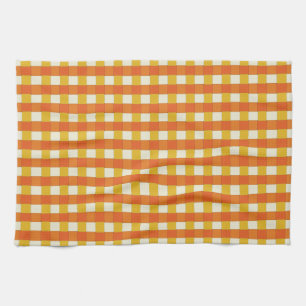 Gewebte Vintage 70er Orange Farben Geschirrtuch