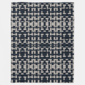 Gewebter Korb Blau-Graue Decke (Vorderseite)