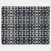 Gewebter Korb Blau-Graue Decke (Vorderseite (Horizontal))