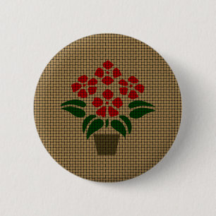 Gewebter Weihnachtsstern Button