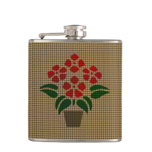 Gewebter Weihnachtsstern Flachmann