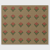 Gewebter Weihnachtsstern Geschenkpapier (Flach)