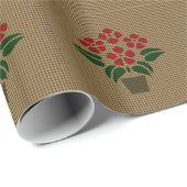 Gewebter Weihnachtsstern Geschenkpapier (Rolleneckpunkt)