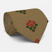 Gewebter Weihnachtsstern Krawatte (Gerollt)