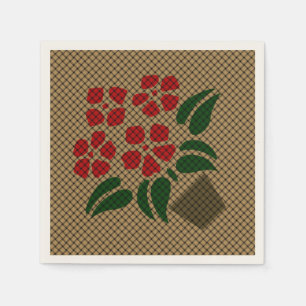 Gewebter Weihnachtsstern Serviette