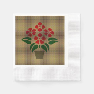 Gewebter Weihnachtsstern Serviette